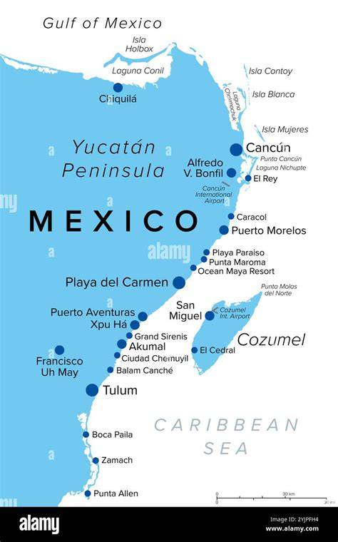 Cancun Large Color Map