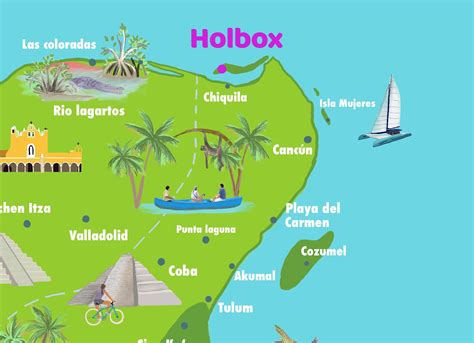 Holbox Map Map, Trip, Travel guides