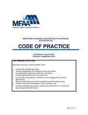mfaa code of practice