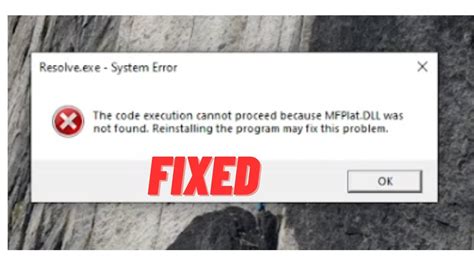 mfplat.dll missing windows 10