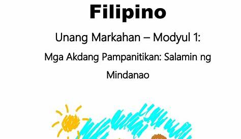 (PDF) Mga Akdang Pampanitikan: Salamin ng Mindanao LEARNING MODULE