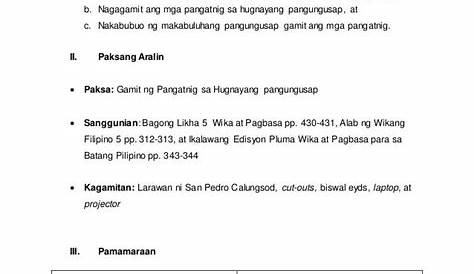 Detalyadong Banghay Aralin Sa Filipino Grade 2 Pandiwa - Mobile Legends