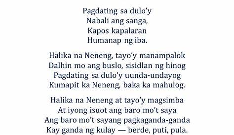 Mga Halimbawa Ng Awiting Bayan Sa Luzon With Lyrics - Mobile Legends