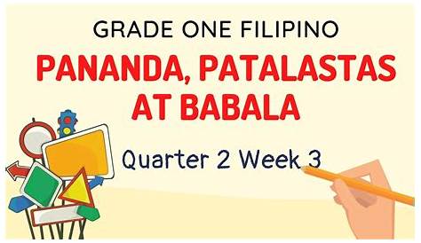 Pananda, Patalastas at Babala (Grade One Filipino) - YouTube