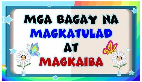 Mga Bagay na Magkatulad at Magkaiba | Baamboozle - Baamboozle | The
