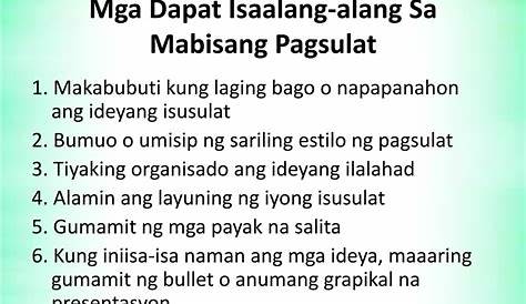 Mga Dapat Isaalang-Alang Sa Pagsulat NG Replektibong Sanaysay | PDF
