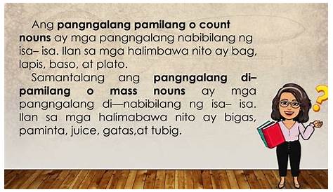 Pangngalan Nabibilang at Pangngalang Di Nabibilang Ikaapat na Linggo