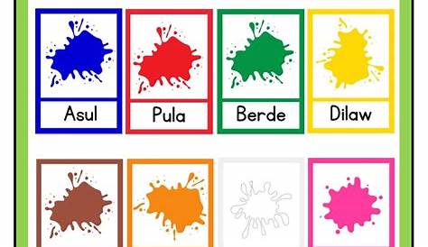 Free Filipino Flashcards Colors Mga Kulay The Filipino Homeschooler