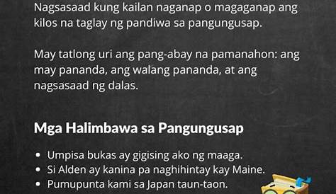 Mga Halimbawa Ng Pangungusap Na Ginagamitan Ng Pang Abay