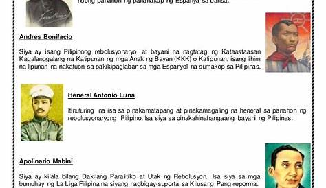 Mga Kwentong Bayan Na Tagalog Makabagong Bayani Ng Pilipinas Mga Tula