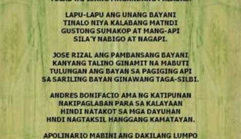 Mga Tula Ni Jose Rizal