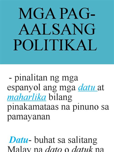 mga pag aalsang politikal