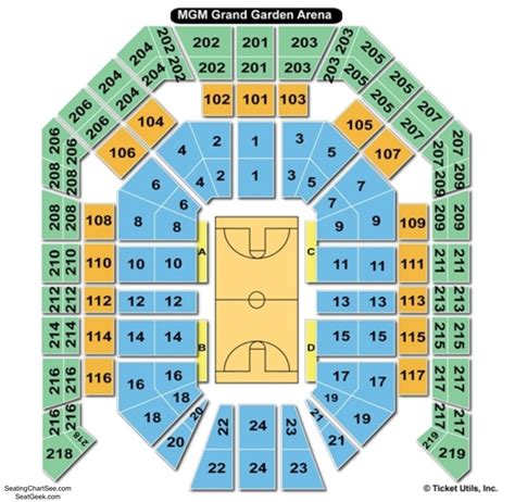 mgm grand basketball seating chart