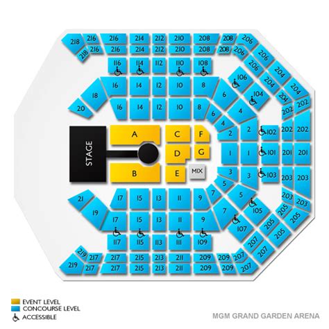 mgm grand garden arena seating chart