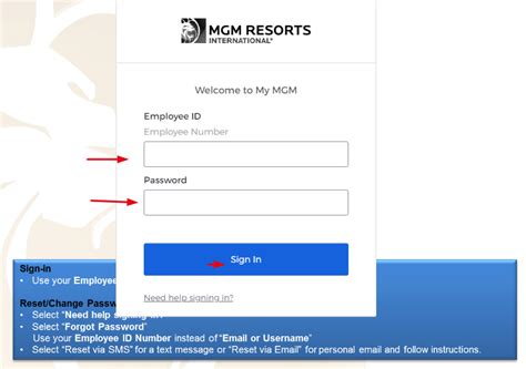 mgmresorts.com employee login