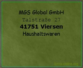 mgs global gmbh viersen