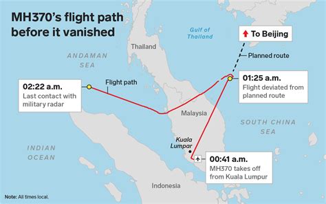 mh370 flight path map