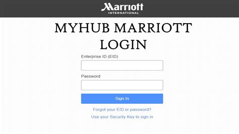 mhub marriott login page
