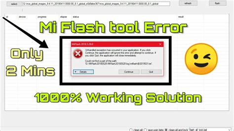 mi flash tool driver error