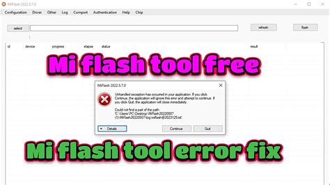 mi flash tool driver install error