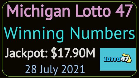 mi lotto 47 winning numbers