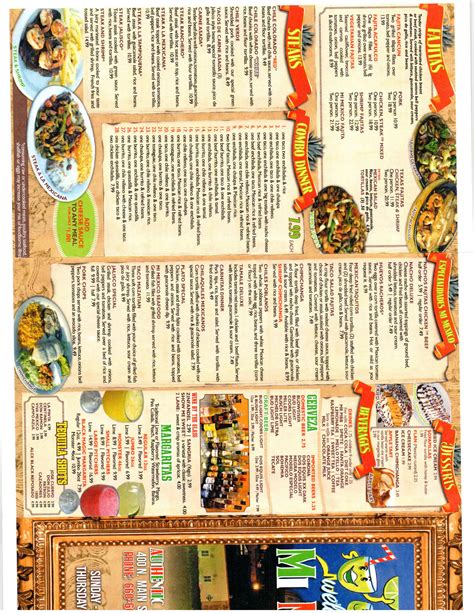 mi mexico restaurant menu