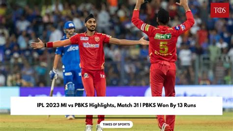 mi vs pbks ipl highlights 2023