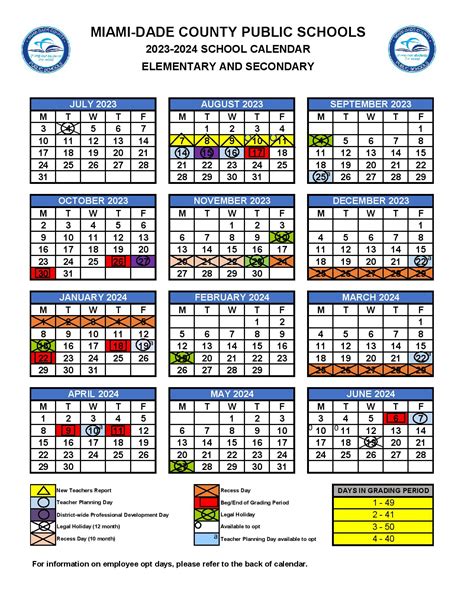 Miami Dade Calendar 24-25
