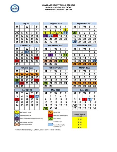 miami dade schools schedule
