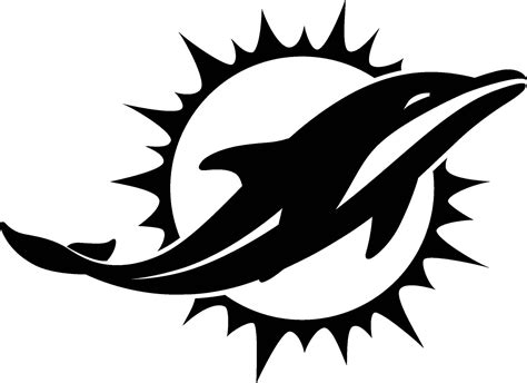 miami dolphins logo clip art black and white