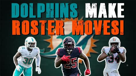 miami dolphins roster moves today