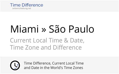 miami sao paulo time difference