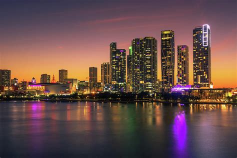 miami skyline sunset