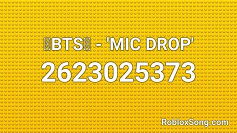 Mic Drop Bts Roblox Id Code