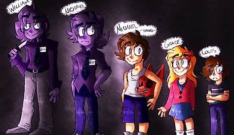 Michael afton and his friends FNAF five nights at freddysAfton