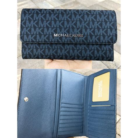 Lyst Michael Michael Kors Bedford Leather Medium Ziparound Wallet in Blue