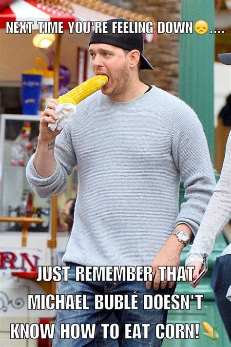 Michael Buble responds to corn on the cob meme HELLO!