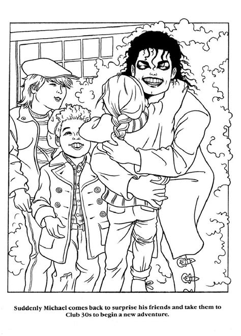 Michael Jackson Anime Version Coloring Page