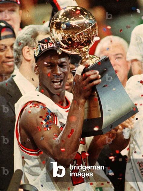 Michael Jordan With Trophy