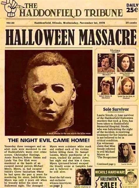 michael myers newspaper png