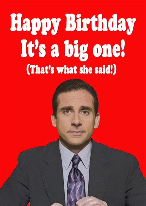 MICHAEL SCOTT BIRTHDAY CARD * * * It is your birthday. Because who