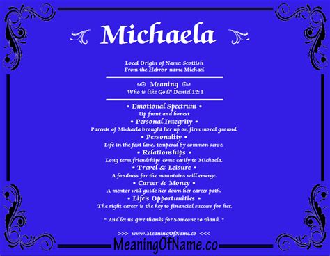 michaela meaning in bible
