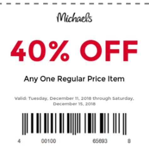 michaels 40 off coupon october 2014