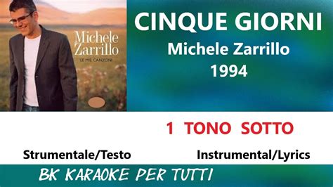 michele zarrillo cinque giorni testo