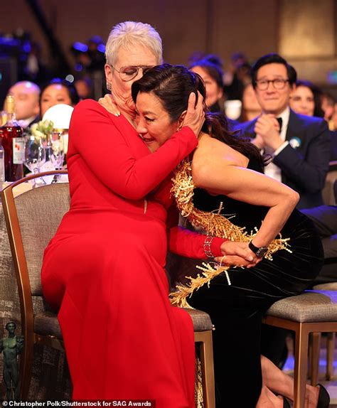 michelle yeoh jamie lee curtis kiss