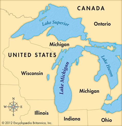Michigan Map Of Lakes