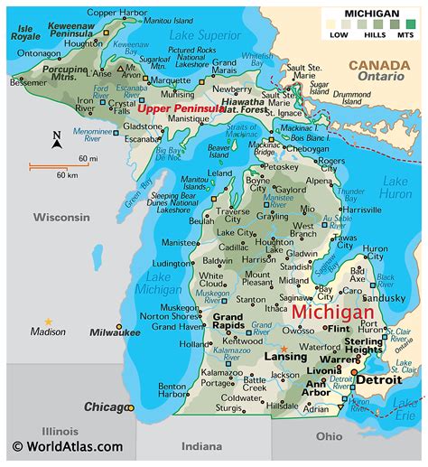 Michigan Map Up North