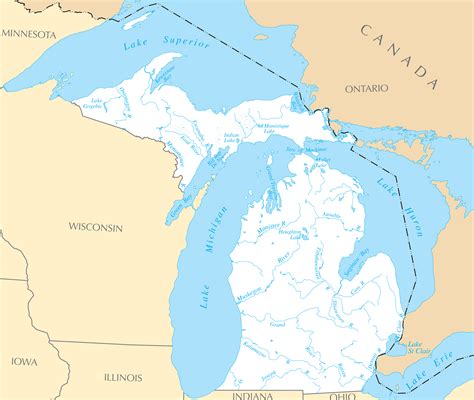 Michigan Map With Lakes