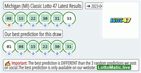 michigan classic lotto 47