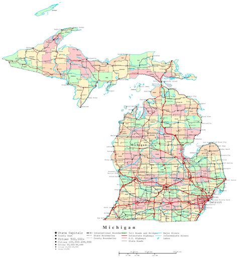 Michigan Printable Topo Map